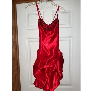 Red Size 3 Jessica McClintock Cocktail Dress